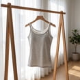 thumbnail image 5 of Fewfanhot Women Faux Two-Tone Layered Cami Tank Top, Stretchy Slim Fit Spaghetti Strap Daily Camisole, 5 of 9