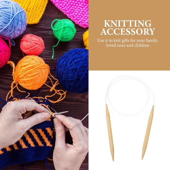 HONMEET Wooden Knitting Needle for Yarn Weaving and Sweater Making Light Yellow Smooth Finish