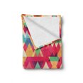 thumbnail image 2 of Indie Soft Flannel Fleece Throw Blanket, Abstract Vibrant Colorful Triangles Overlap Geometric Design with Display, Cozy Plush for Indoor and Outdoor Use, 60" x 80", Multicolor, by Ambesonne, 2 of 6