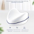 thumbnail image 2 of Heart-Shaped Memory Foam Leg Pillow - 100% Slow Rebound Contour Design, Compact Size 25*25*15*6, Lightweight <1lb, Durable Factory-Made Support for All Sleep Positions, White, 2 of 5