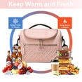 thumbnail image 3 of TNYXORIX Insulated Lunch Bag for Women Men,Reusable Large Lunch Box Bags for Adult,Freezable Cute Cooler Cooling Tote Bag for Work Office Picnic Beach with Adjustable Shoulder Strap-Pink, 3 of 8