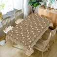 thumbnail image 2 of Brown Floral Rectangle Tablecloth,52x70 Inch,Waterproof Stain Resistant Table Cover for Kitchen Dining Party Decor, 2 of 7