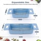 thumbnail image 3 of 2026 Collapsible Colander Kitchen Extendable Strainer Food Fruits Vegetables Noodle Pasta Drain Basket Space-saver Portable Drainer Over Sink, Blue f2, 3 of 5