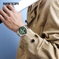 thumbnail image 4 of SANDA 2022 Luxury Fashion Steel Men Watches Waterproof Quartz Movement Wristwatch Casual Leather Watch Relogio Masculino P1110, 4 of 6
