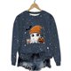 thumbnail image 2 of Ailaofu Women's Halloween Printed Round Neck Casual Sports Long Sleeve Sweatshirt Top Sweatshirt Loose Soft Long Sleeve Pullover Tops, 2 of 6