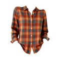 thumbnail image 4 of Pyhlmscde Women's Casual Contrast Color Autumn And Winter Retro Plaid Print Shirt Plaid Blouses for Women, Women Fall Clothes, Women Plaid Shirt, Plaid Shirts for Women, 4 of 4