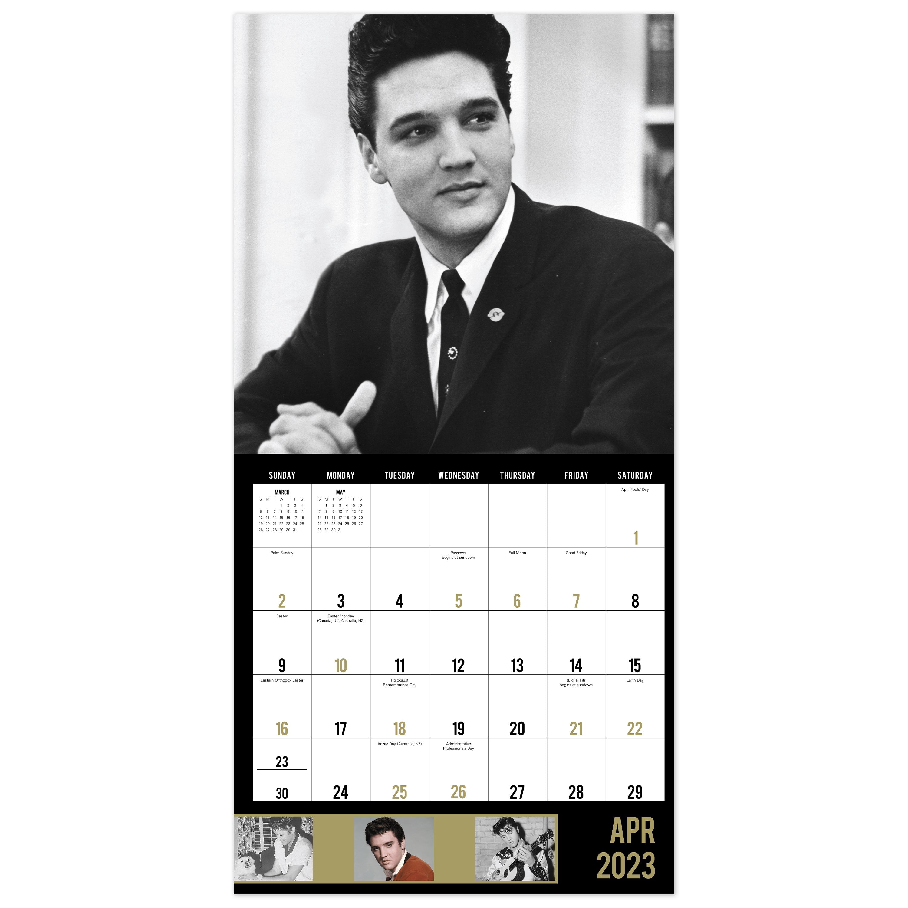 2023 Wall Calendar, Elvis, 12" x 12" by Mead (WMD37328-23) - Walmart.com