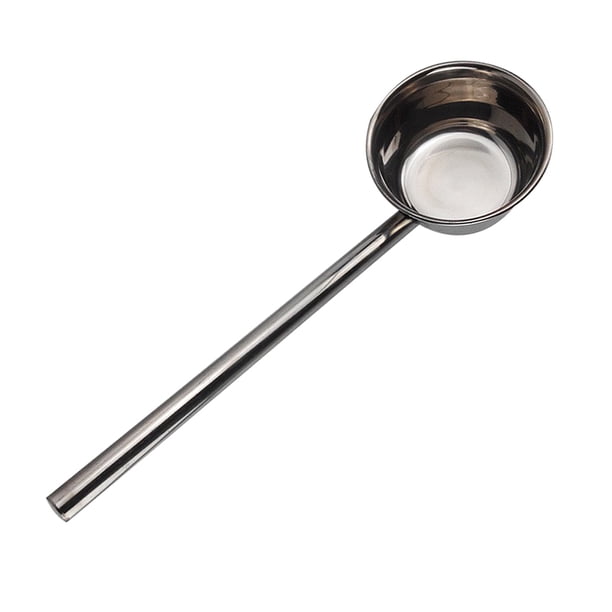 Naiovety Cuchara de sopa de acero inoxidable con mango largo, cucharón de gachas de cocina para el hogar, herramienta de 35cm Mostrada