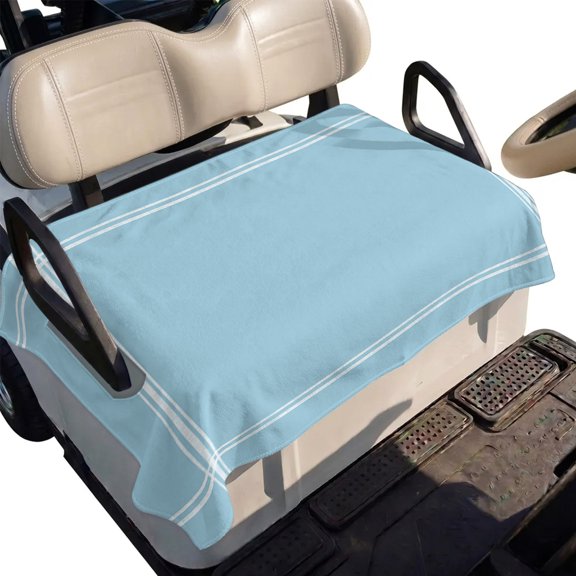 Golf Cart Seat Cover Solid Color Club Car Golf Cart Seat Covers Soft Absorbent Golfcart Towel Blanket Sapphire Blue Golf Seat Covers for Cart Decor Fits 2 & 4 Passenger 51"x31"
