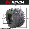 thumbnail image 2 of Kenda Bearclaw K299 - 22x12-10 Rear Tire for All Terrain (ATV), UTV, and Side by Side (SxS) Vehicles - 6-Ply - Bear Claw 22x12x10 with Kenda Keychain, 2 of 9