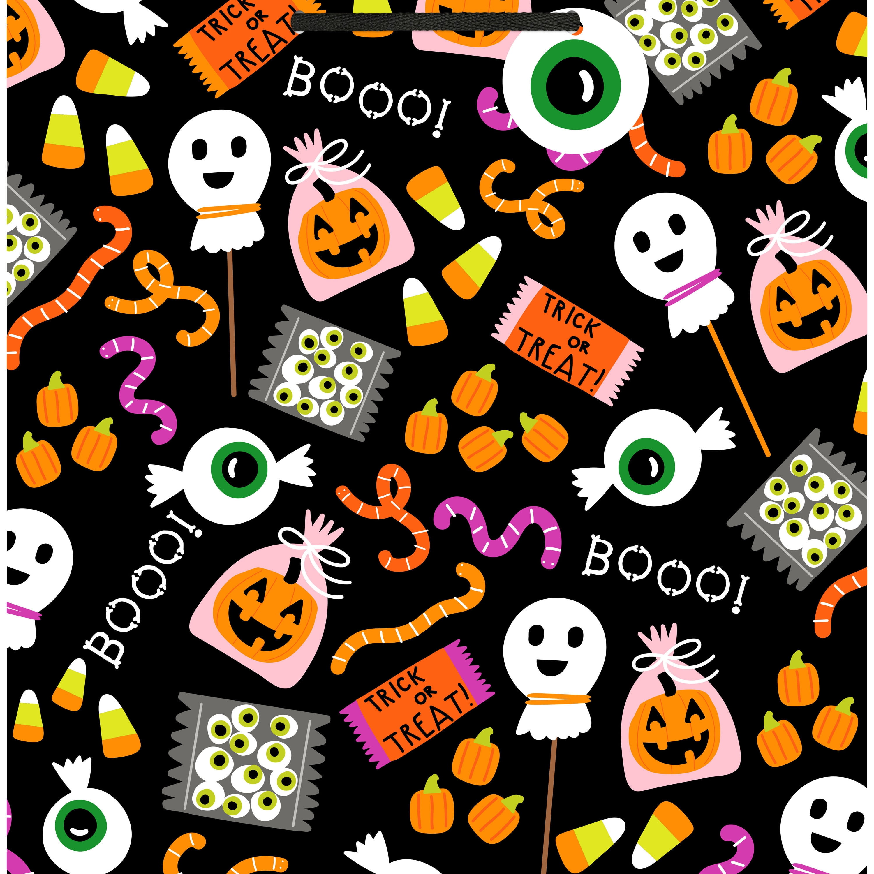Hallmark Extra-Deep Halloween Gift Bag (Colorful Candy), 1 Count