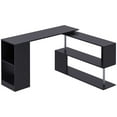 thumbnail image 1 of HOMCOM 55" L-Shaped Desk 360° Rotating Corner Computer Desk for Home Office, 1 of 10