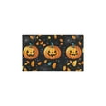 thumbnail image 2 of Halloween Kitchen Rug Set Of 2 Non Slip Kitchen Mats for Floor,Horror Orange Pumpkin Spooky Halloween Kitchen Floor Mats for Bathroom,Room Cooking (47x17+30x17 Inches), 2 of 7