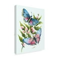Trademark Fine Art 'Butterfly in Pink and Blue' Canvas Art by Carol J Rupp