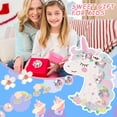 thumbnail image 4 of PinkSheep 5 Pair Girls Stud Earrings, Unicorns Flowers Star Kids Earrings Set Dress up Jewelries for Child, 4 of 8