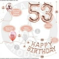 thumbnail image 3 of 53rd Birthday Decorations Birthday Party Supplies Fifty three Birthday Banner Rose Gold Confetti Balloons her photo 53 Bday Cake Topper, 3 of 4