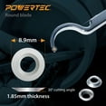 thumbnail image 2 of POWERTEC 3PCS Carbide Lathe Tools with 3PCS Tungsten Carbide Cutter Insert Set | Straight, Shallow Swan Neck & Deep Swan Neck for Deep Hollowing Work, Wood Lathe Tools with Replaceable Blade, 71997, 2 of 8