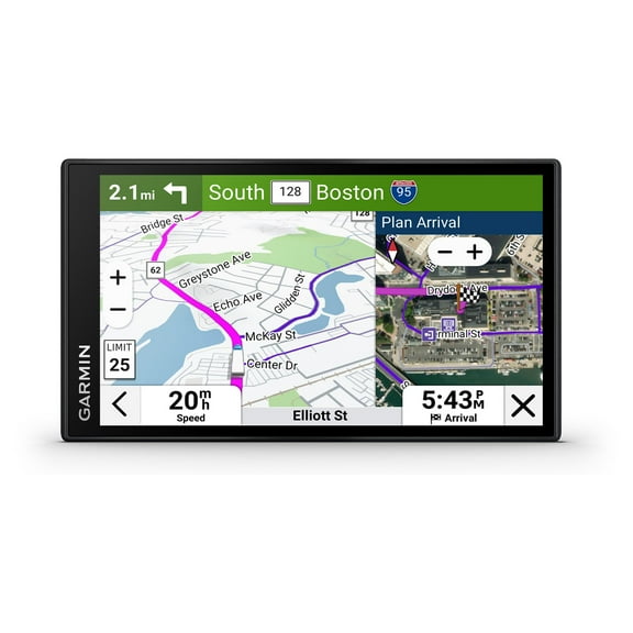 Pre-Owned Garmin dzl OTR620, High-Res 6 GPS Truck Navigator, Custom Truck Routing, Satellite Imagery, Wind Speed, Community-Shared Loading Docks, Truck Entrances & Parking Availability, Popular Truck Paths