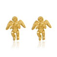 thumbnail image 5 of 14K Solid Yellow Gold Guardian Angel Wings Stud Earrings, 5 of 10