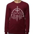 thumbnail image 2 of The Morbid the Merrier Long Sleeve Shirt Unisex 2X-Large Maroon, 2 of 5