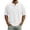 White, variant on Men's Casual Round Neck Short Sleeve Button Up Shirt, Soft Cotton Top for Everyday Wear