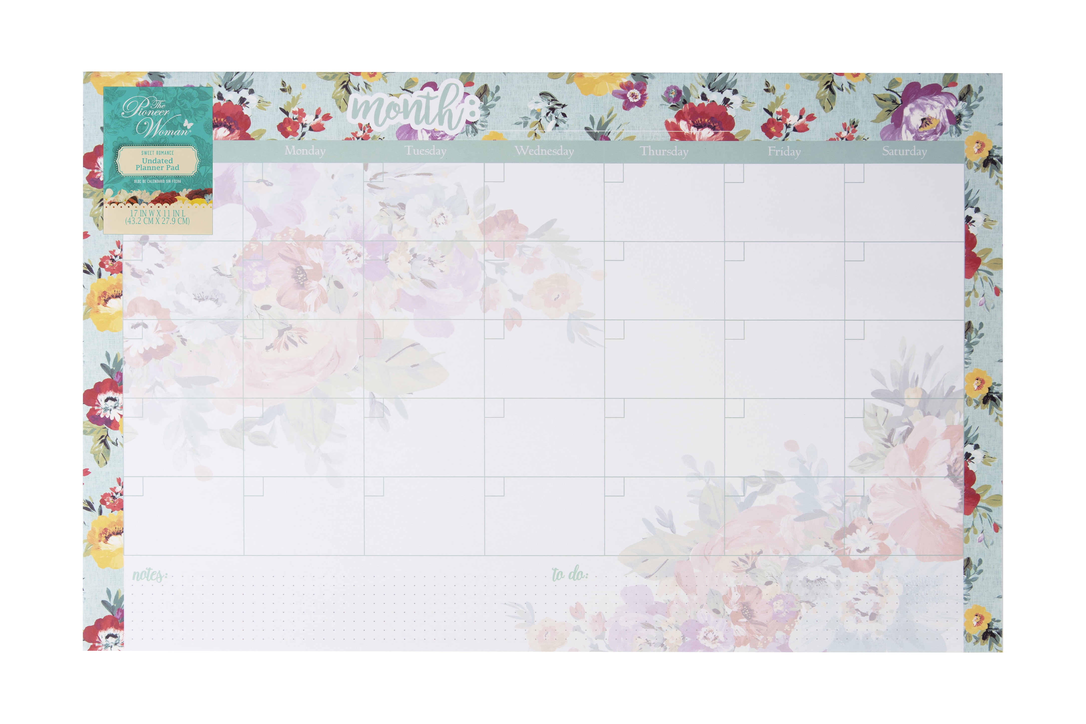 The Pioneer Woman Sweet Romance Undated Planner Pad