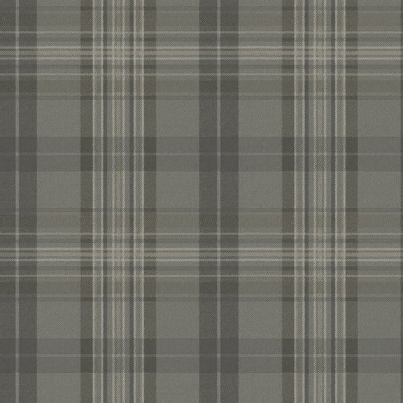 Chesapeake Austin Charcoal Plaid Wallpaper