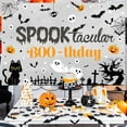 thumbnail image 5 of 86Pcs Spooktacular Boothday Party Decorations Halloween Birthday Backdrop Bat Halloween Balloon Garland Arch Kit Pumpkin Photo Background 3D Bat Wall Stickers for Halloween Birthday Party supplies, 5 of 8