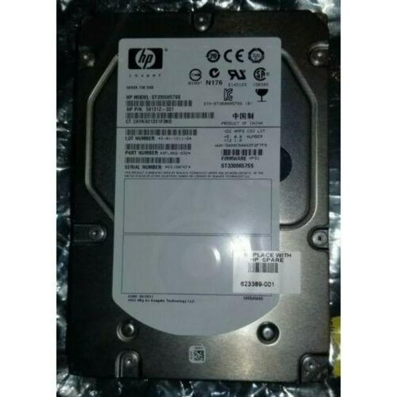 HP 623389-001 300GB 15K RPM 3.5" SAS 581312-001 ST3300657SS 9FL066-032 HDD