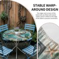 thumbnail image 2 of Coastal Turtle Round Tablecloth for 55-60 Inch Tables,Fitted Table Cover with Elastic Edge,Vintage Teal Starfish Coral Nautical Waterproof Outdoor Table Cloth Protector for Patio Garden Dinner Picnic, 2 of 9