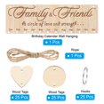 thumbnail image 3 of Uxcell Family Birthday Board, Wooden Calendar Wall Hanging Reminder Family Birthday Plaque Style 6, Brown, 3 of 7