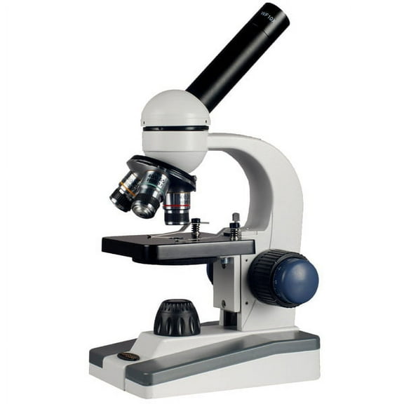 AmScope 40X-400X Coarse & Fine Student Microscope w Mechanical Stage