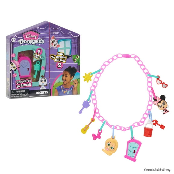 Disney Doorables Lockets, Includes Character Charms, Mix and Max Jewelry for Kids, Kids Toys for Ages 5 up