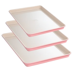 Paris Hilton 3-Piece Nonstick Baking Sheet Set, Pink