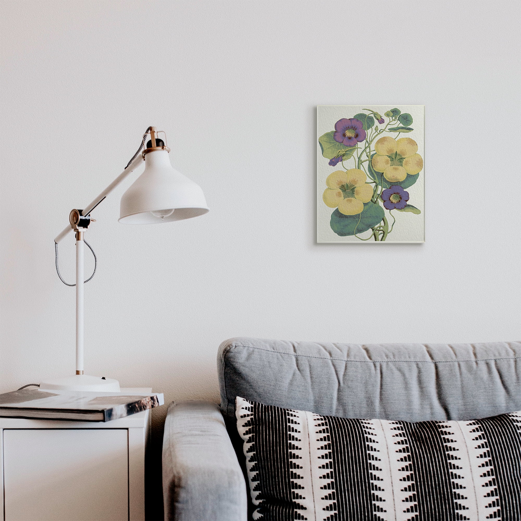 Stupell Industries Vintage Pansies Purple Yellow Petals Garden Study Botanical & Floral Painting Unframed Art Print Wall Art, 10 x 15
