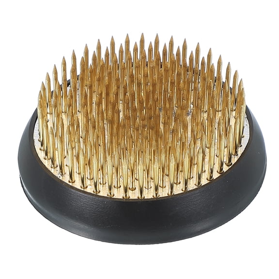 Uxcell Flower Frog Brass Floral Pin Frogs Ikebana Arranger Tools for Vase Supplies Home Office DIY Craft Gold 2.3 in