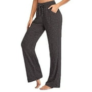 Niuer Womens Wide Leg Yoga Sweatpants Comfy Loose Lounge Joggers Pants Drawstring Pajama Bottom Nightwear with Pockets