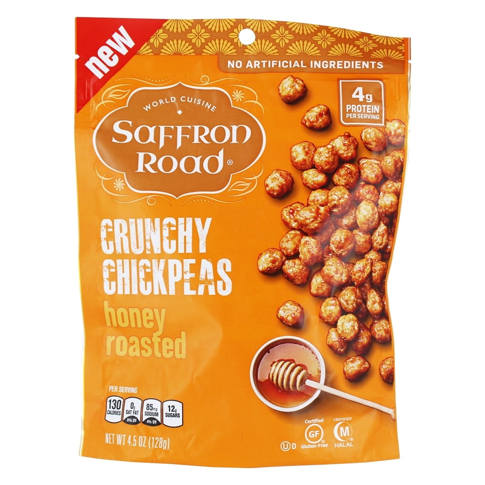 Saffron Road Crunchy Chickpeas Honey Roasted 4.5 oz.