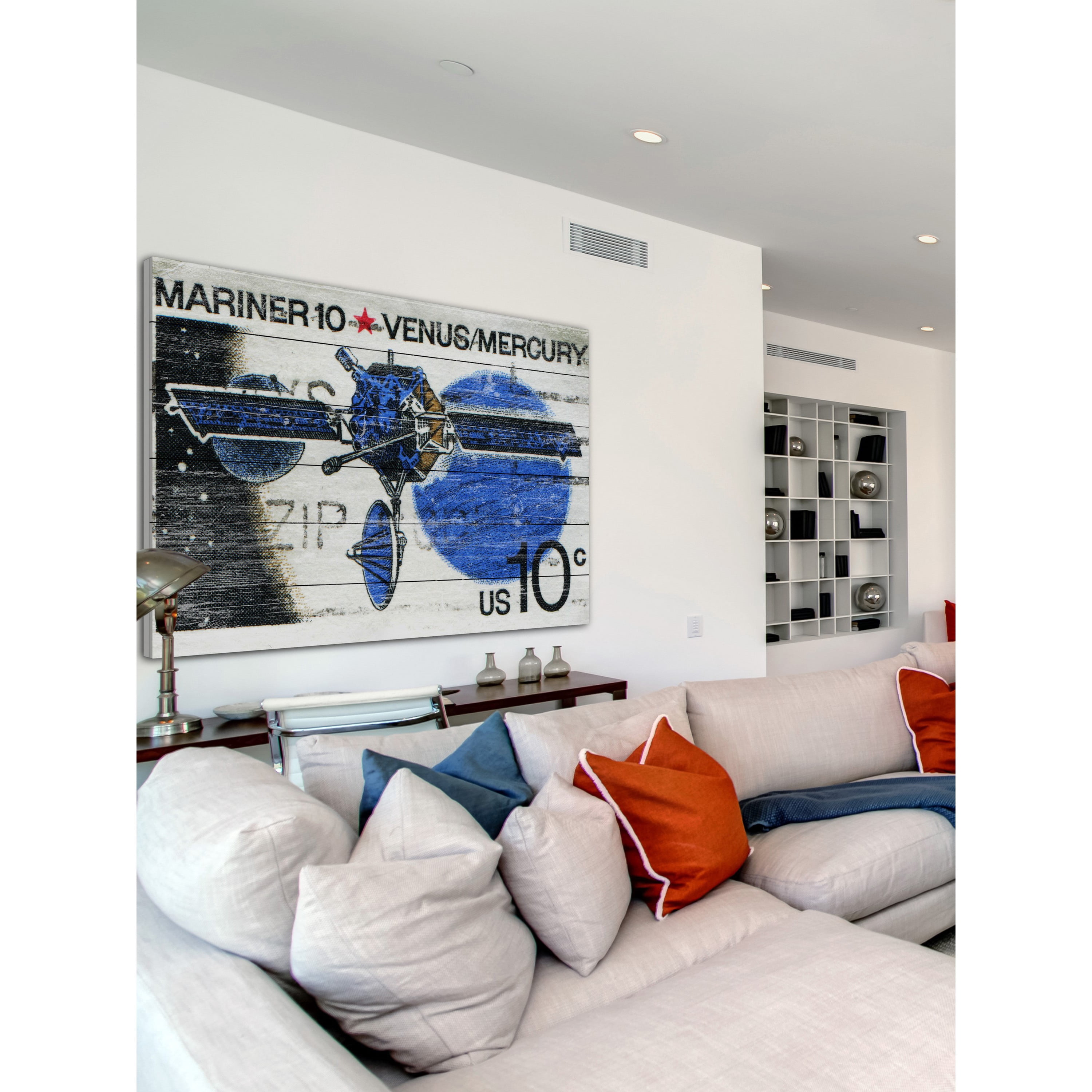 Marmont Hill - "Mariner 10" Painting Print on White Wood