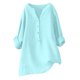 thumbnail image 5 of Túnicas de verano para mujer Camisa de cuello en V y manga larga de color liso - Poliéster, ligera, informal para el trabajo - S-XXL, 5 of 5
