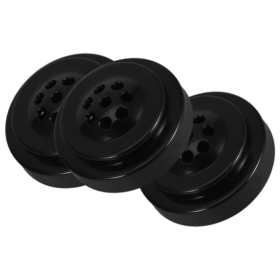 BESTONZON 3Pcs Small Flag Stand Black Plastic Flagpole Holder for Office Party Decoration