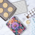 thumbnail image 5 of Yayeee Pot Holders Kitchen Heat Resistant with Pocket 7"x9.8" Cotton Oven Cooking Hot Pads, Light Purple Flowers, 5 of 7