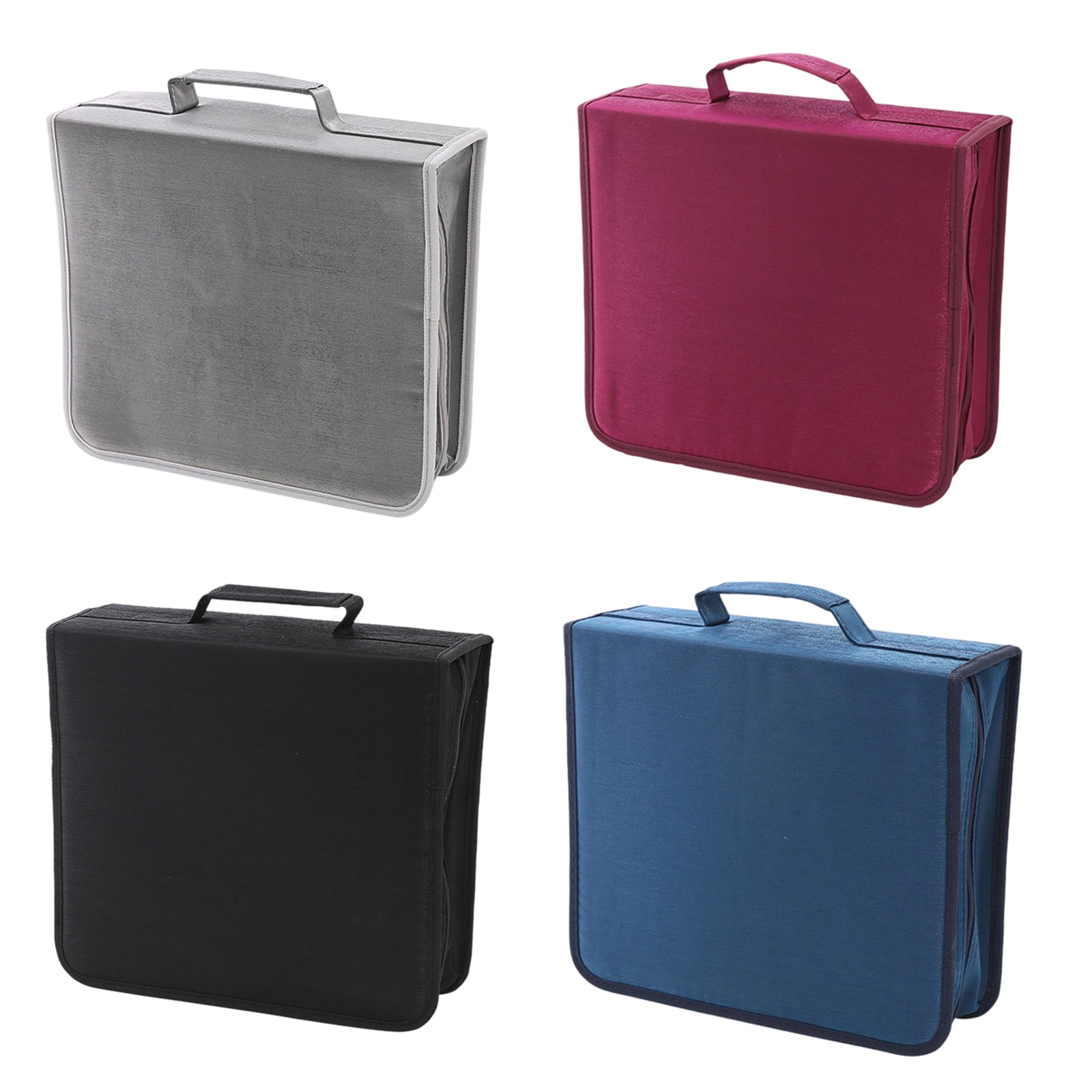 Disc Storage Box Carrying Case with Handle Stackable VCD Holder Organization for Disc Albums Books Holds 256/384 Discs