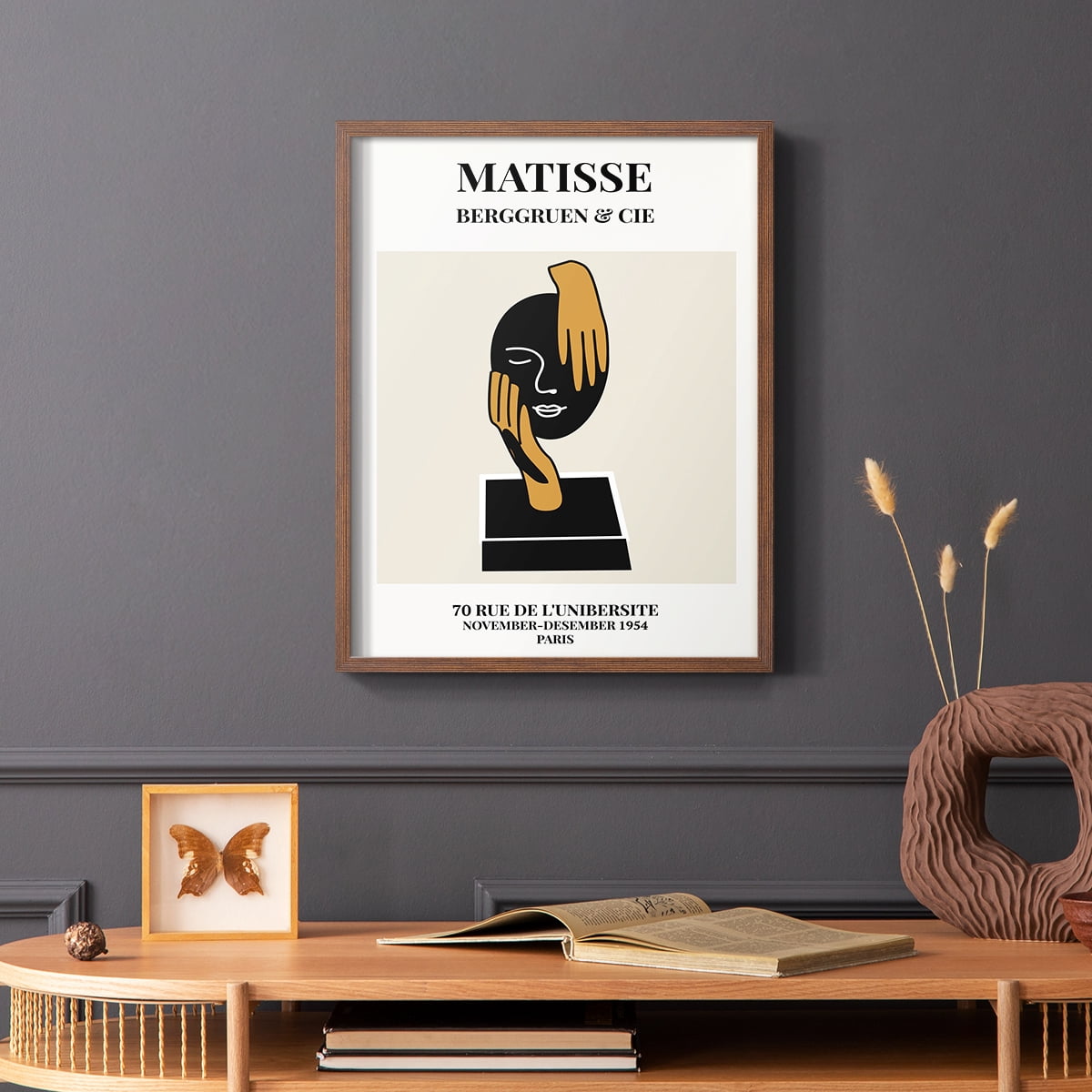 Matisse CXXXIX Framed Print in Brown Solid Wood 8 x 10 Framed Print