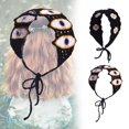 thumbnail image 2 of COMEET Crochet Hairband, Sweet Girls Crochet Flower Headband Sunproof Turban Tie Back Camping Headwrap Teenagers Lovely Hair Kerchief, 2 of 12