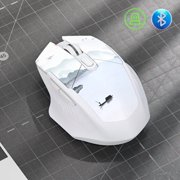 2.4G Bluetooth Dual-Mode Rechargeable Computer Notebook Silent Wireless Mouse ,White