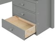 thumbnail image 2 of Mirightone Full Loft Bed with Desk and Storage, Wood Loft Bed with Stairs, Wardrobe, Light Strip, Full Bed Frame for Adults Teens, Gray, 2 of 8