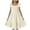 Beige, variant on XINXIAOO Girls Summer Dresses Cute Double Layer Ruffled Sleeve Smocked Flowy Dress Fluffy Summer Dresses Casual Party Sundress for Kids, Size 3T-14Y