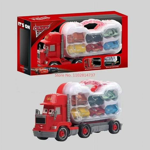 Disney Pixar Cars Set Lightning Mcqueen Figures Jackson Storm Mack Uncle Truck Pull-Back Cars Model Doll Children Toy For Gift