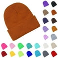 thumbnail image 2 of Zwiiyzr Unisex Cute Kids Beanie for Girls Boys Slouchy Warm Baby Winter Hat Girls Boys Beanie Knit Hat Toddler Beanies for Kids 0-3T Brown, 2 of 3